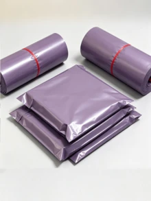 Packaging Bags Self-Sealing Courier Bags Multi-Size Waterproof Mailing Envelopes Thickened Plastic Packaging Bags Leakproof Tear-Resistant Multi-Purpose Minimalist Packaging Bags Suitable For Office, Clothing Packaging Backside - Grape Purple - View 3