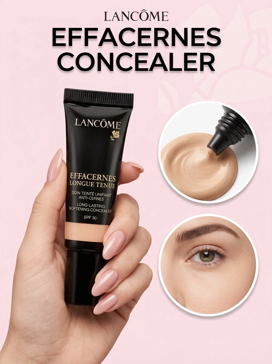 Lancôme Effacernes Longue Tenue Concealer 04 Beige Rose 15 Ml – Concealer, Long-Lasting, For Women, 04 Beige Rose, SPF 30, Suitable For Daily Makeup Routine - 04 Beige Rose - View 1