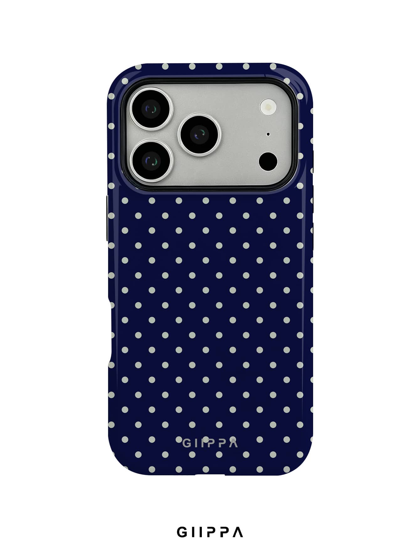 GIIPPA 1pc Fashionable New Phone Case, Blue Polka Dot Pattern Design, Full Coverage Hard Shell Design, Suitable For 11/12/13/14/15/14/15/16/17/AIR/Pro/Pro Max/Plus, This High-End, Fashionable And Fun Phone Case Is Suitable For Men And Women To Wear, Ideal Gift For Girlfriend On Easter, Spring, Wedding Season And Birthday - Multicolor - View 1