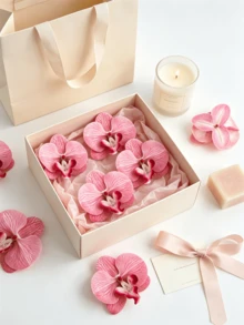10/30 Pcs/Set Artificial Silk Phalaenopsis Orchid Bridal Bouquet, Valentine's Day Artificial Plants, Wedding Decoration, DIY Floral Wreath Materials, Bridal Handheld Flower Decoration Accessories, Wedding Car Decoration, Door Arch Decoration, Home Restaurant Bedroom Vase Decoration, Birthday Party Decoration Materials, New Year Gift, Graduation Season - Hot Pink - View 10