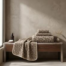4-Piece Coral Fleece Microfiber Bath Towel Set, Ultra Soft, Highly Absorbent & Quick Dry, Leopard Print Design For Bathroom, Spa, Gym, Complete Set - Coffee Brown - View 4