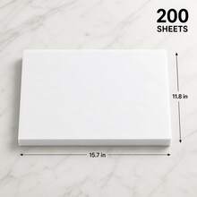 Kertas Panggang Tebal 100 Lembar, Ukuran 9 x 13 Inci dan 12 x 16 Inci, Kertas Anti Minyak, Kertas Perkamen Anti Lengket untuk Memanggang, Memasak, Membekukan, untuk Oven, Dapur, Pengukus, Freezer, Kue Pastry - Putih - View 11