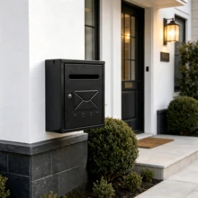 Household Wall‑Mounted Locked Mailbox, Rust‑Proof And Durable, Anti‑Theft With Keys, Capable Of Storing Letters And Newspapers, Easy To Install, Suitable For Homes And Shops. - A - View 3