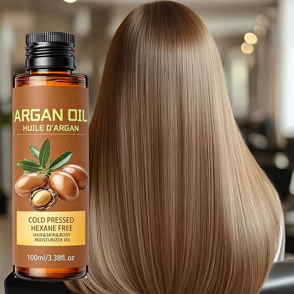 Minyak Argan, Ditekan Dingin, Perawatan Lembut, Cepat Menyerap, Melembapkan dan Melembutkan, Membuat Rambut Lebih Indah dan Halus, Cocok untuk Rambut, Pijat, Perawatan Kulit, Mandi, Wajah, Tubuh, Kuku, Perawatan Bulu Mata dan Lainnya