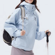 CAMEL CROWN Women's Lightweight Waterproof Rain Jacket Windproof Hooded Hiking Shell Jacket Breathable Raincoat With Zip Pockets For Hiking Camping Travel - Distant Mountain Blue - View 5