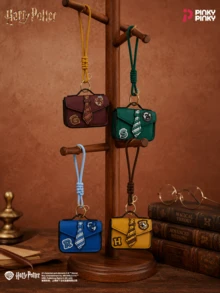 Harry Potter 1Pc Mini Bag Charm Keychain Leather Earphone Case Pouch Compatible With AirPods 1 2 3 Pro Magic School Coin Purse Gift For Girls Women - Multicolor - View 1