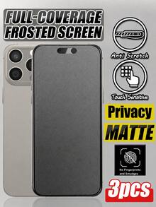 CASECOPS 3Pcs Matte Privacy Screen Protector, Matte Texture With A Silky Smooth Touch, Anti-Scratch Anti-Fingerprint Oleophobic Coating, Shatterproof Tempered Glass Design, Bubble-Free Easy Installation, For IPhone 18/18 Ultra/18 Pro/18 Pro Max/17/17 E/17 Air/17 Pro/17 Pro Max/16/16 Plus/16 Pro/16 Pro Max/15/15 Plus/15 Pro/15 Pro Max/14/13/12/11 And Other Series. - 3PCS - View 34