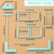 8pcs Set Of Tool And Supply Templates, Scrapbook Templates And Cutting Guide Set, Suitable For Beginners To Make Notebooks, Calendars, Junk Journals, Student Supplies And Bibles - 8pcs Bookbinding Tool Kit - View 3