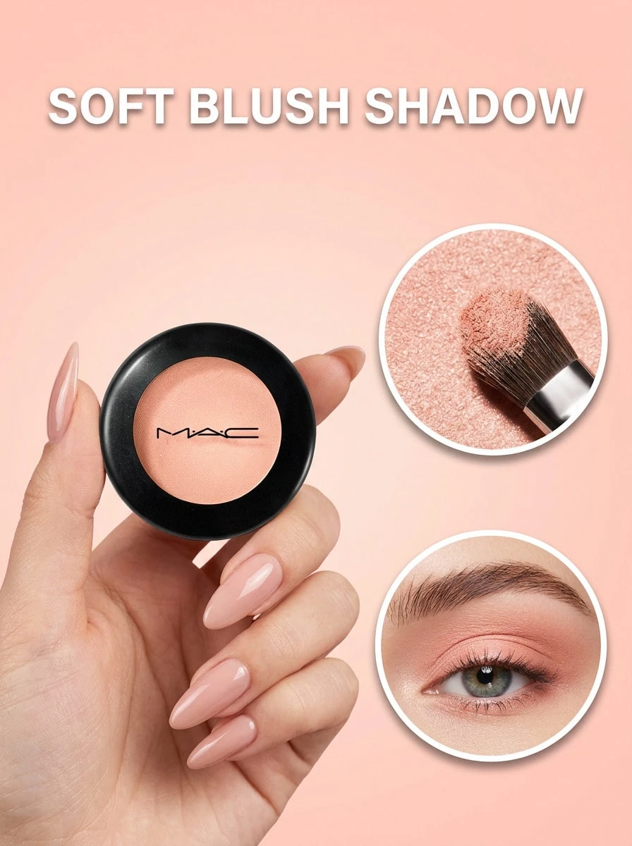 Mac Small Eyeshadow Satin Orb – Soft Peach Nude With Satin Finish, Highly Pigmented And Blendable, Long-Wearing For Even Application, Professional Grade For Daily Base Transition, Ideal For All Skin Types - Orb - View 1