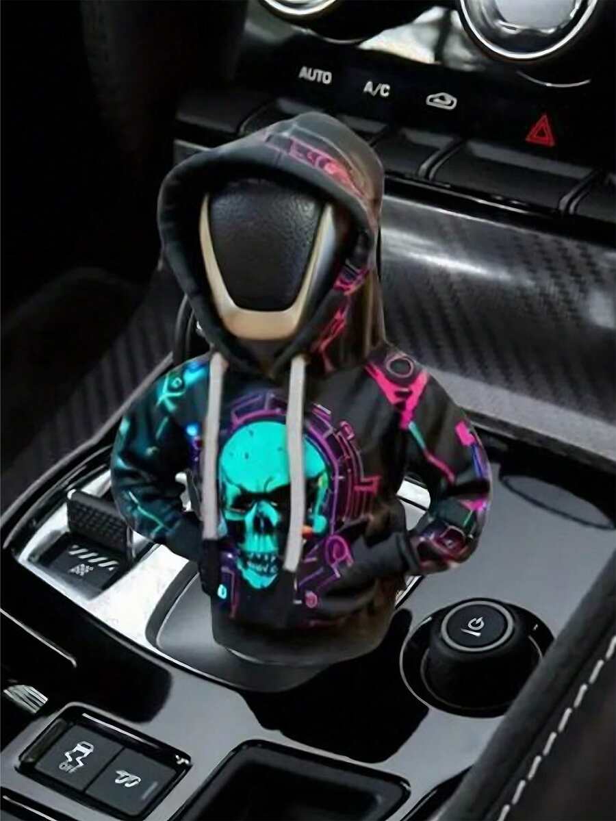 1 Buah Sarung Tuas Persneling Mobil Kreatif dengan Tudung, Pelindung Tuas Persneling Anti Keringat dengan Cetakan Lucu, Pelapis Lembut untuk Dekorasi Interior Mobil, Mudah Dipasang & Dicuci, Universal untuk Sebagian Besar Kendaraan - A - View 1