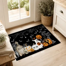 1pc, Ghost Black Cat Tomb Pattern Printed Diatomaceous Earth Kitchen Mat, Absorbent Kitchen Floor Mat, Kitchen Rug, Long Strip Foot Mat, Sink Front Mat, Halloween, Can Be Used As Halloween Gift, Halloween Decoration, Suitable For Kitchen, Bathroom, Entryway, Hallway, Laundry Room And Home Decor - Multicolor - View 17