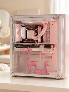 1 buah Braket Penyangga GPU Berbentuk Rusa dari Resin, Dudukan Kartu Grafis Warna Pink dan Braket Anti-Kendur, Dekorasi Casing PC Gaming, Stand Display Desktop, Aksesoris Komputer dan Dekorasi Ruang Gaming - Rusa merah muda - View 5