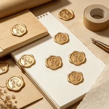 25 PCS 3D Embossed Iris Flower & Letter R Pattern Wax Seal Stickers, Self-Adhesive Wax Seals For Wedding Invitations, Envelopes, Gift Wrapping, Christmas Cards & Scrapbooking - Letter R - View 8