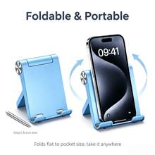1pc Foldable Portable Desktop Phone Stand, Premium ABS, Adjustable Angle, Compact Lightweight Pocket Size, Suitable For All Smartphones And Tablets, Stable Anti-Slip, Space Saving - Phone Stand - View 5