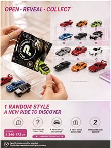 Jada Fast & Furious 25th Anniversary Nano Rides Random Style Mini Die-Cast Vehicle, 1 Random Car Per Pouch, 1.65in Movie Car Collectible, 12 Styles, Desk & Shelf Display - Multicolor - View 6