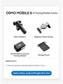 dji Osmo Mobile 8 Smartphone Gimbal OM8 360° Tracking Stabilizer Portable Selfie Stick For Live Streaming And Vlogging - View 6