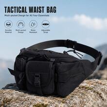 Men's Multi-Pocket Waist Bag, Large Capacity Practical Waist Bag, With Adjustable Waist Strap, Suitable For Travel, Outdoor And Daily Use - Multicolor - View 2