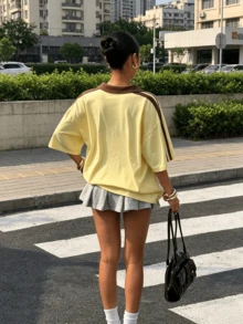 Women Midi Dresses - Màu vàng - Xem 2