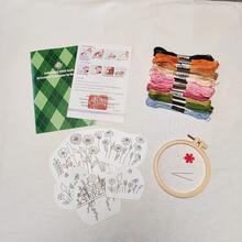 DIY Embroidery Kit - Water-Soluble Self-Adhesive Embroidery Patches, Clothes Embroidery Appliques, Convenient For Beginners, Suitable For Sweaters, Denim Jackets, Bags Embroidery, Embroidery Tools, Sewing, Needlework DIY Crafts And Garment Accessories - One Size - View 5