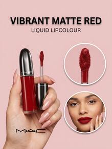 MAC Retro Matte Liquid Lipcolour Carnivorous 5 Ml – Liquid Lipstick, Long-Wearing, For Women, Carnivorous, Suitable For Evening Parties - Carnivorous - View 1