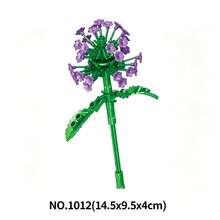 Multi-Style Building Block Flower Bouquet Assembly Toy DIY Eternal Flower Artificial Floral Decor Handmade Gift - Multicolor - View 8