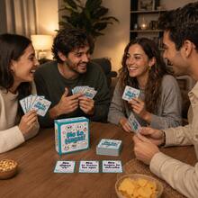 No Lo Hagas! Spanish Fun Challenge Card Game, Multiplayer Interactive Party Tabletop Game, Forbidden Action Reaction Challenge Cards, Friends Gathering Family Entertainment Game Night, Icebreaker Social Card Game, Portable Square Card Set, Creative Party Gift - Multicolor - View 3