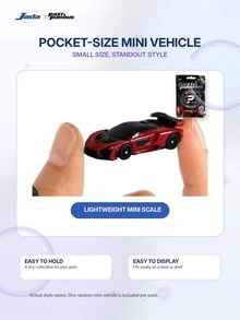 Jada Fast & Furious Nano Mini Car 隨機款式 彩色口袋尺寸電影車收藏品 迷你桌面展示模型 街頭風格收藏 - 彩色 - 查看 4