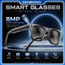 SENBONO Smart Glasses With 8MP HD Camera, Bluetooth Audio Eyewear With Built-In Speakers And Mic, Hands-Free Video Recording And Photo Taking, Compatible With IOS/Android For Men & Women - View 1