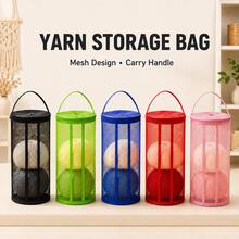 Mesh Yarn Storage Bag, DIY Crochet Knitting Tool Organizer Pouch, Portable Thread Yarn Holder Bag, Multi‑Purpose Net Storage Pouch For Clothing, Knitting Accessories Tote Bag For Home And Travel Use - Multicolor - View 3