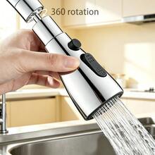 Kitchen Faucet, Sink Faucet, Rotatable Splash-Proof Water-Saving Universal Faucet, Multi-Function Faucet Extender, Universal Faucet Adapter, Handheld Faucet Sprayer, Multi-Mode Water Flow, One-Touch Shut-Off, 360-Degree Rotation, Leak-Proof Powerful Spray Head, Suitable For Kitchen Cleaning, Bathroom Accessories, Bathroom Decor, Kitchen Accessories, Kitchen Essentials - Multicolor - View 3