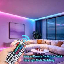 RGB LED Strip Lights With Remote Control, Color Changing LED Lights For Halloween Christmas Party Home Decoration - 3535RGB-lED - View 8