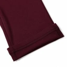 Leopard Print Skinny Shorts, Comfortable Summer Bottoms - Burgundy - View 6
