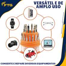 Kit Jogo Chave De Precisao 31 Pecas Com Estojo Reparo Celular Notebook Eletronicos Torx Fenda fillips - Visão 3