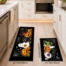 1pc, Cartoon Ghost Black Cat Pumpkin Pattern Printed Diatomaceous Earth Kitchen Mat, Halloween, Can Be Used As Halloween Gift, Halloween Decoration, Absorbent Kitchen Floor Mat, Kitchen Rug, Long Strip Foot Mat, Sink Front Mat, Suitable For Kitchen, Bathroom, Entryway, Hallway, Laundry Room And Home Decor - Multicolor - View 11