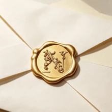 25入 3D壓紋鳶尾花與字母N圖案蠟封貼紙，自黏式蠟封貼，適用於婚禮邀請函、信封、禮物包裝、聖誕卡與剪貼簿 - 字母 N - 查看 5