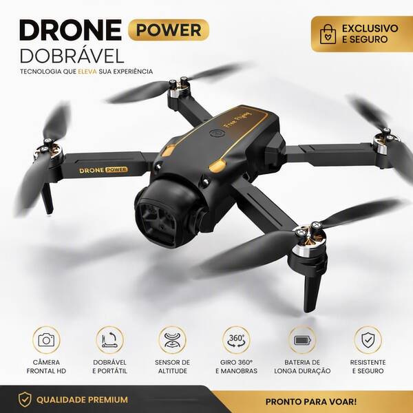 Drone S15 Pro com Câmera Controle Remoto Dobrável Portátil com Maleta