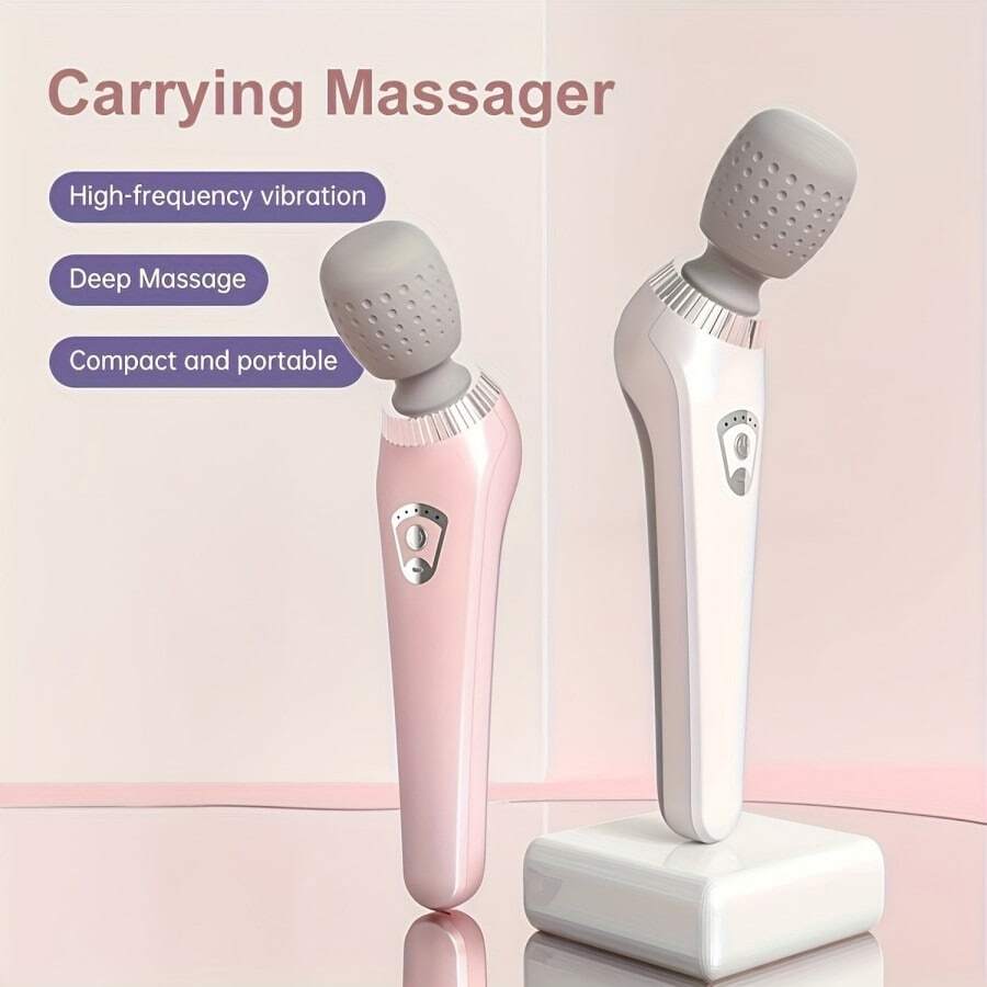 Portable Handheld Massager, USB Rechargeable Relaxation Massage Wand, Relieves Neck, Back And Waist, Muscle Relaxation And Fatigue Relief, Suitable For Office Workers And Busy Professionals, Great Gift For Holidays