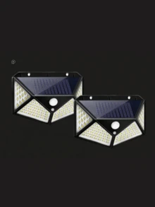 4-Sided Solar LED Wall Light, Solar Powered, Suitable For Outdoor, Yard, House, Garage, Garden, Wireless, Waterproof & Windproof, Motion Sensor Lighting - A - View 12