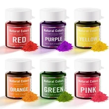 Cherrysea. 6 Colors Natural Food Coloring Powder Set, No Artificial Dyes Vivid Water‑Based Plant‑Based Food Colorants, 3g Per Jar, For Cake Decorating, Frosting, Cookies, Baking, Red Green Pink Purple Orange Yellow - Multi-color - View 13