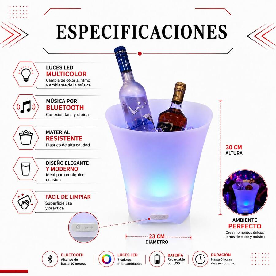 Beverage Ice Bucket & Beverage Dispensers - Colorful Cooler - View 1