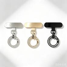 Ultra-Thin Rotatable Metal Clip, Stainless Steel Connector Washer, Compatible With Phone Lanyard / Charm; Fits Various Smartphones, Android And Most Phones; Suitable As Gift For Mom, Family, Friends, Children, Birthday, Holiday Phone Lanyard - Diamond - View 9