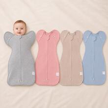 Yue Ye 1pc Baby Supplies, Baby Blanket, Newborn Essentials, Pure Cotton Material, Solid Color, 2 Sizes, Baby's Halloween Gift - Available In Multiple Colors - View 3