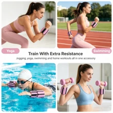 Silicone Weighted Wrist Ankle Weights, Adjustable Weight Bracelet For Swimming, Fitness, Pilates Training, Sports Energy Loop - A - View 5