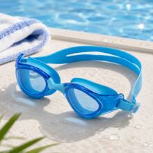 Children's Swimming Goggles, Multi-Color Options, Clear Transparent Lenses, Soft Silicone Eye Rings, Adjustable Dual Head Strap, Comfortable Fit, Swimming Training, Pool, Beach, Vacation, Unisex Swimming Gear Accessories - Yellow - View 6