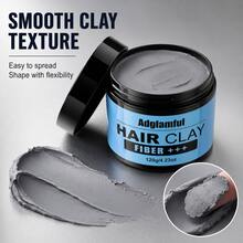 Adglamful Men's Styling Clay, Natural Fresh Scent Matte Hair Wax 120g, Suitable For Creating Voluminous, Dry Styling, Long-Lasting Hold, Lightweight And Non-Sticky, Creating Natural Texture Effect Matte Hair Wax - Mud - View 4