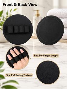Reusable Rubber Exfoliating Gloves, Flexible Rubber Exfoliator, Quick And Efficient Exfoliation With Adjustable Finger Sleeve Design, Soft And Flexible Dead Skin Removal, Full Body Scrub Pad, Suitable For Arms, Legs And Back, Effectively Removes Dead Skin, Quick And Efficient Skin Scrubbing Tool - Multicolor - View 4
