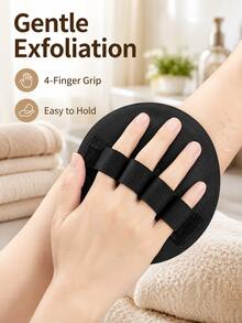 Reusable Rubber Exfoliating Gloves, Flexible Rubber Exfoliator, Quick And Efficient Exfoliation With Adjustable Finger Sleeve Design, Soft And Flexible Dead Skin Removal, Full Body Scrub Pad, Suitable For Arms, Legs And Back, Effectively Removes Dead Skin, Quick And Efficient Skin Scrubbing Tool - Multicolor - View 1