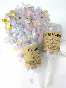 Multi-Color Paper Confetti Poppers, White Confetti, Party Atmosphere Maker, Suitable For Birthday/Wedding/Valentine's Day/Bachelor Party Celebrations Confetti Cannon, Streamer Poppers - Confetti Cannon - View 10