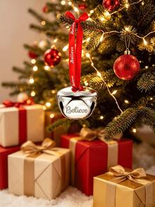 10 buah Lonceng Kereta Luncur Natal dengan Pita Merah, Dekorasi Lonceng Logam Mini 3,81 cm, Cocok untuk Dekorasi Pohon Natal, Sempurna untuk Pernikahan, Pesta Bayi, Dekorasi DIY Pesta Liburan - Berbagai gaya - View 9