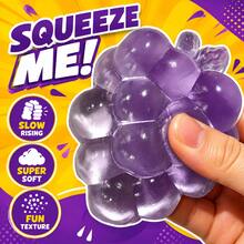 Tachimi 1pc Cute Grape Bunch Squishy Slow Rebound Stress Relief Toy, Realistic Fruit Model, Bedroom Living Room Daily Decor, Random Shipment - Multicolor - View 1